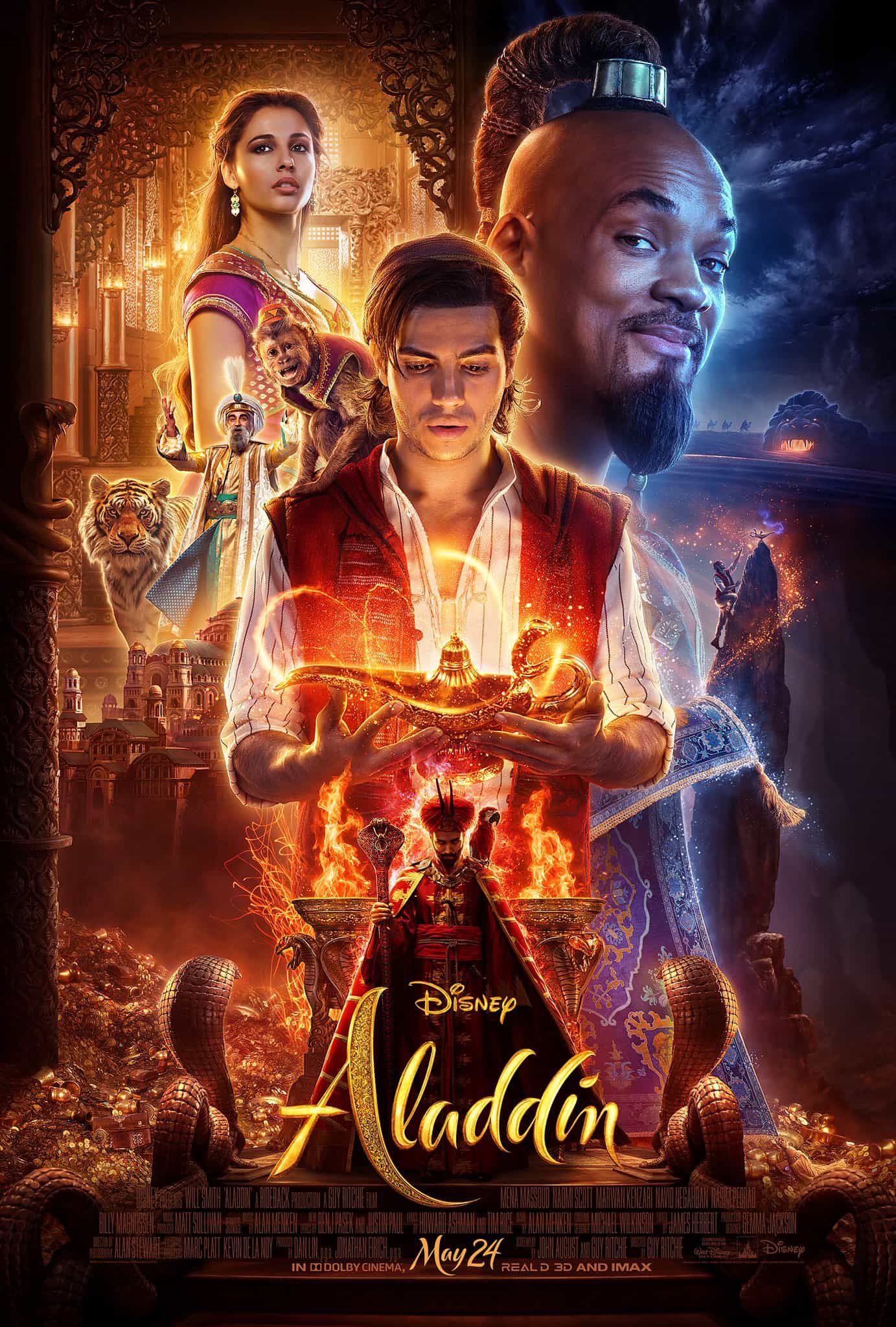 UK Box Office Analysis 24th - 26th May 2019:  Aladdin flies to the top on its opening with a 7 million pound bank holiday weekend debut leaving Rocketman to enter at 2