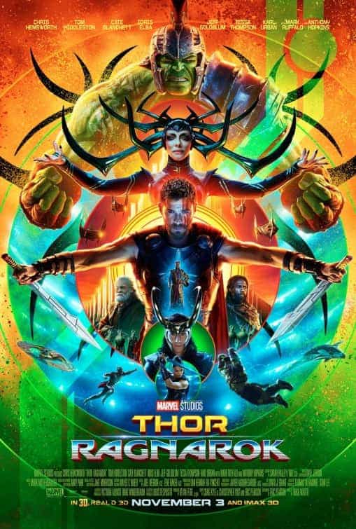 US Box Office Weekend Report 3rd - 5th November 2017:  Thor Ragnarok storm the box office and enters at the top while Jigsaw falls hard after Halloween